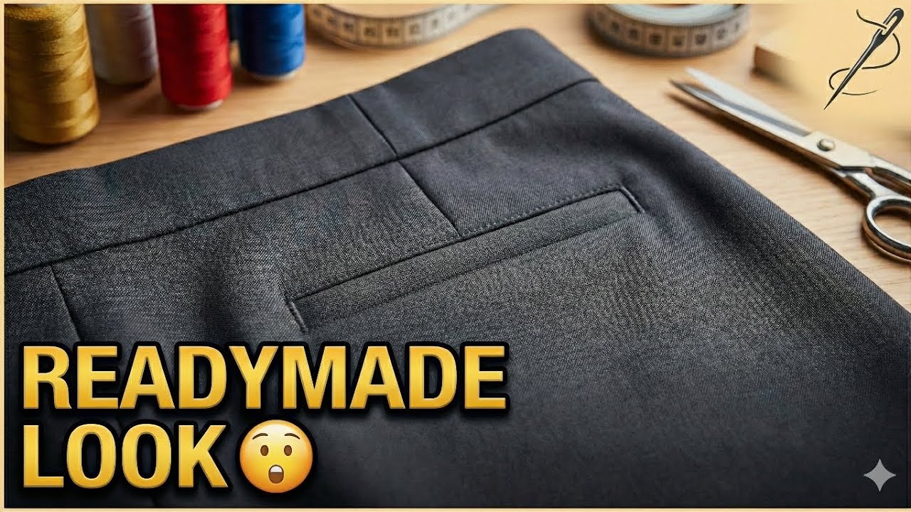 ప్యాంట్ బ్యాక్ పాకెట్ స్టిచింగ్ టిప్స్ | How To Sew Single Welt Pocket | How To Make Back Pocket |