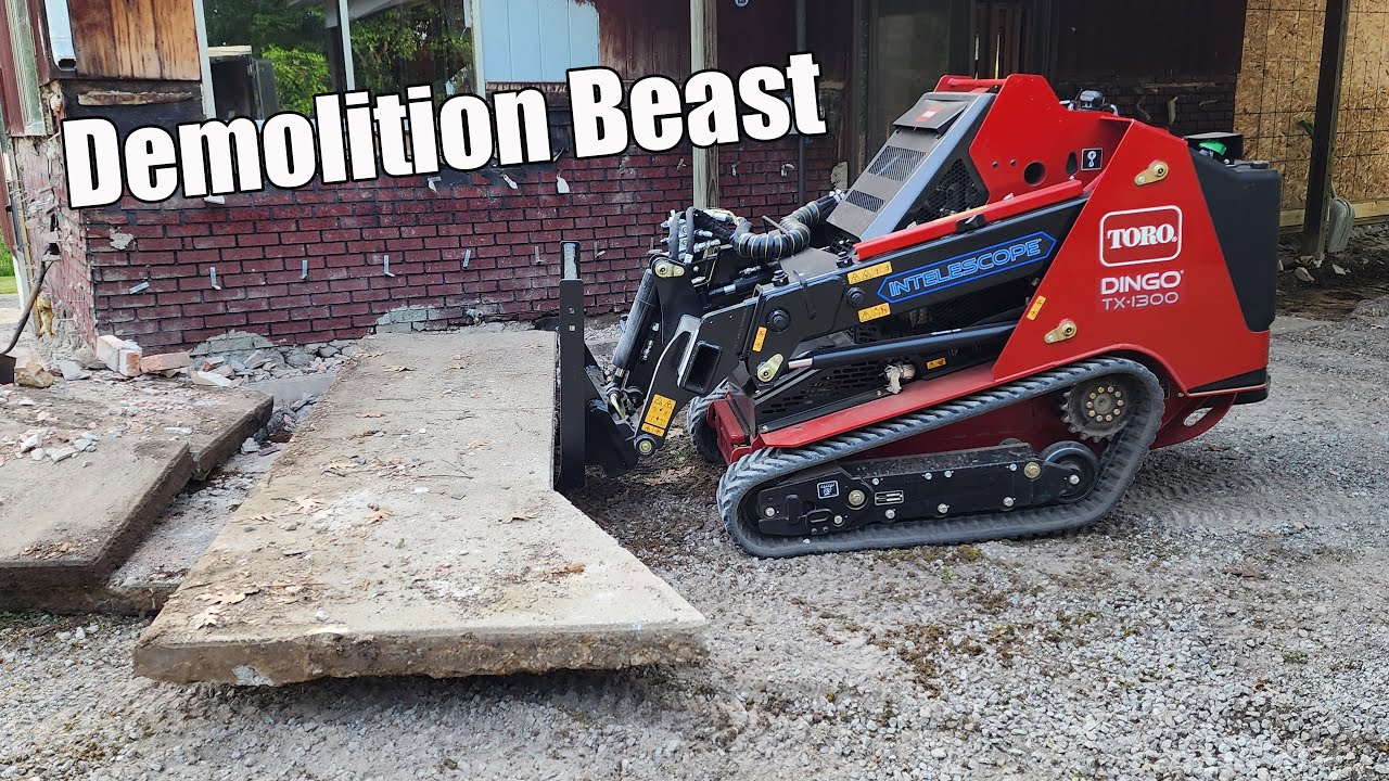 Toro Dingo TX 1300 Sidewalk Demolition: Watch This Powerful Machine in Action!
