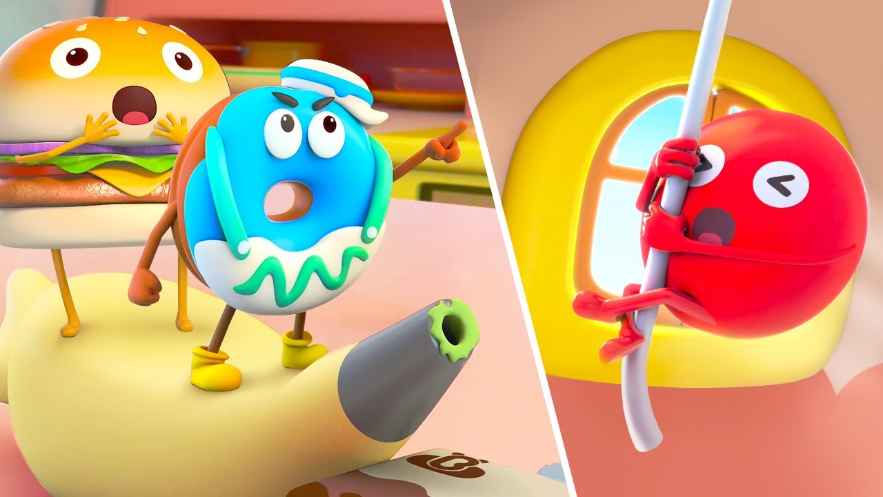 Donut and Burger Work Together! | Teamwork for Kids | Kids Cartoon | Super Rescue Team | BabyBus
