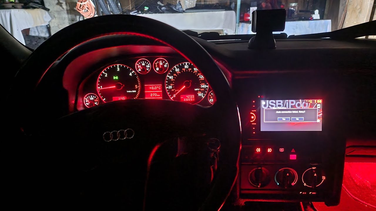 Audi 80 B4 Avant montaż radia 2 Din