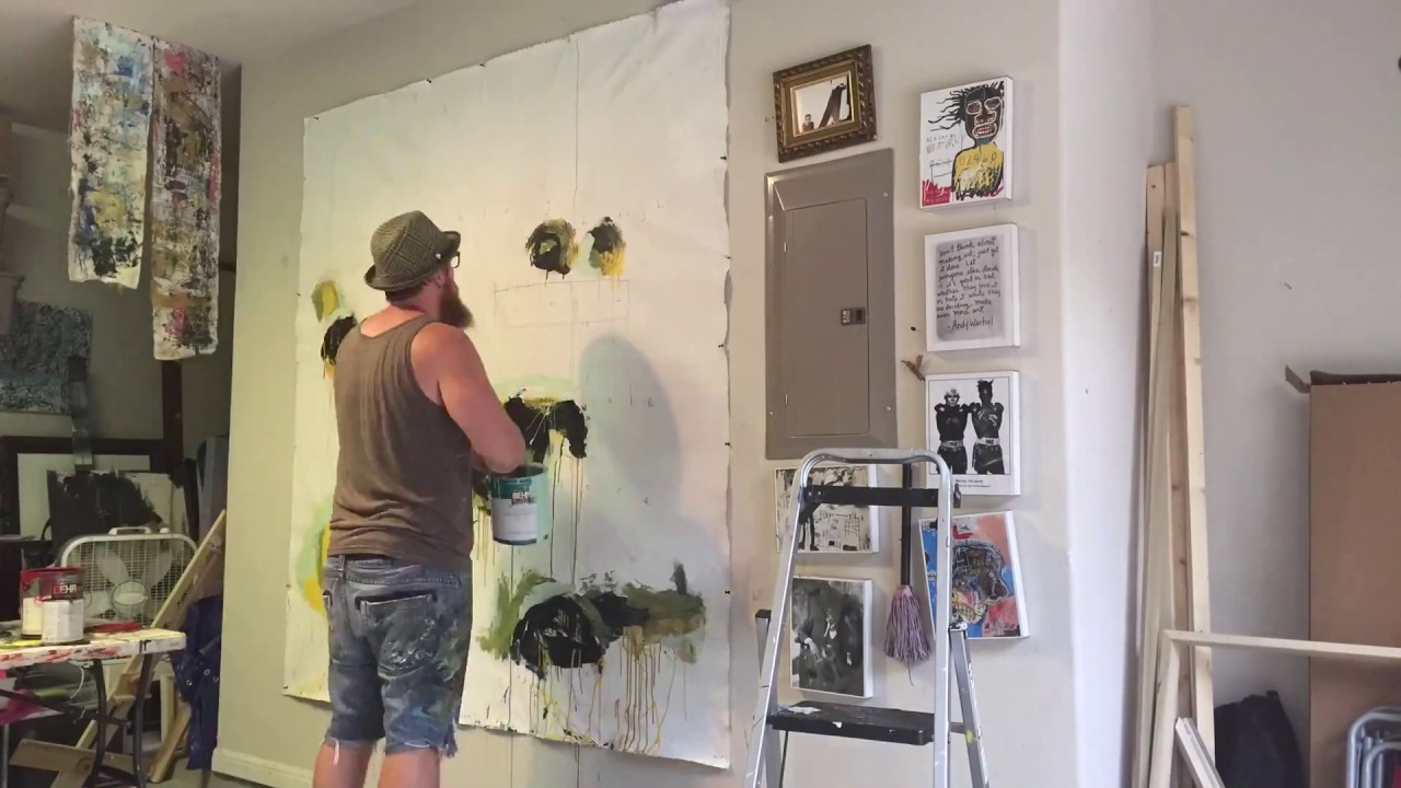 Breathing Through a contemporary painting by Austin artist SAMO4PREZ