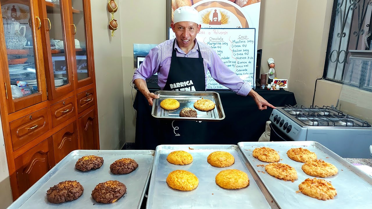 Clase en vivo y en directo Preparación de variedad  Moncaibas o amor con hambre o Polvorón Ecuador