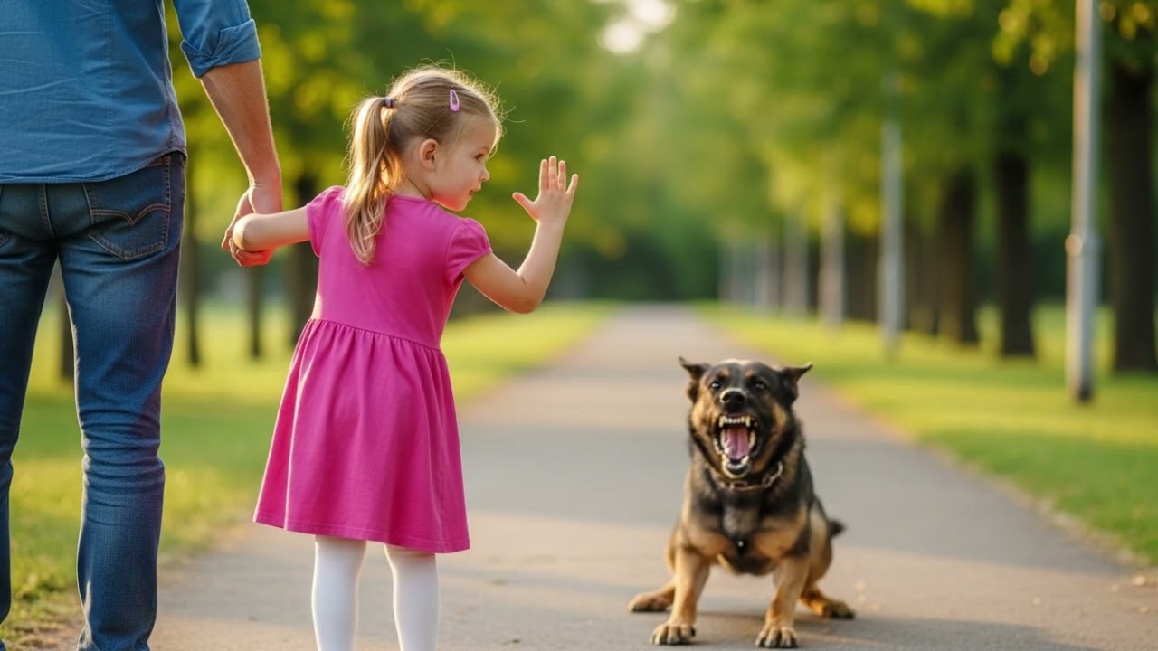 La niña hizo una señal al perro policial entrenado para eliminar —nadie esperaba lo que pasó después