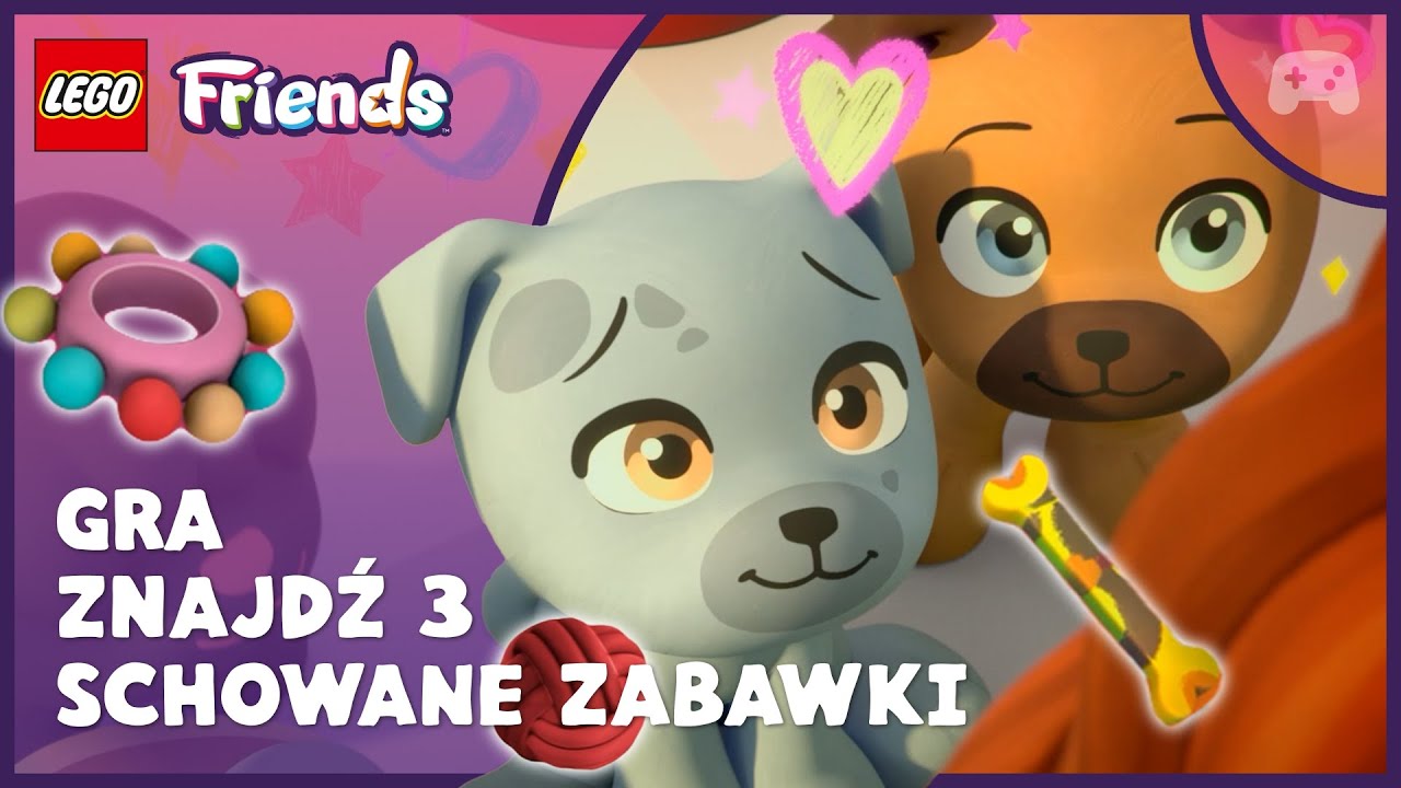Gra 🔍🕵️♀️ Znajdziesz wszystkie 3 schowane zabawki? 🦴 | LEGO Friends: Następny rozdział