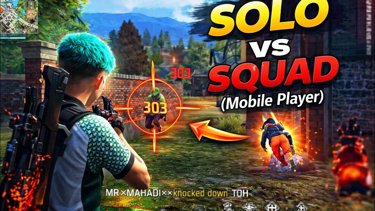 🔥 মোবাইল দিয়ে Solo vs Squad! 1v4 ক্লাচ ম্যাচ | Free Fire Max