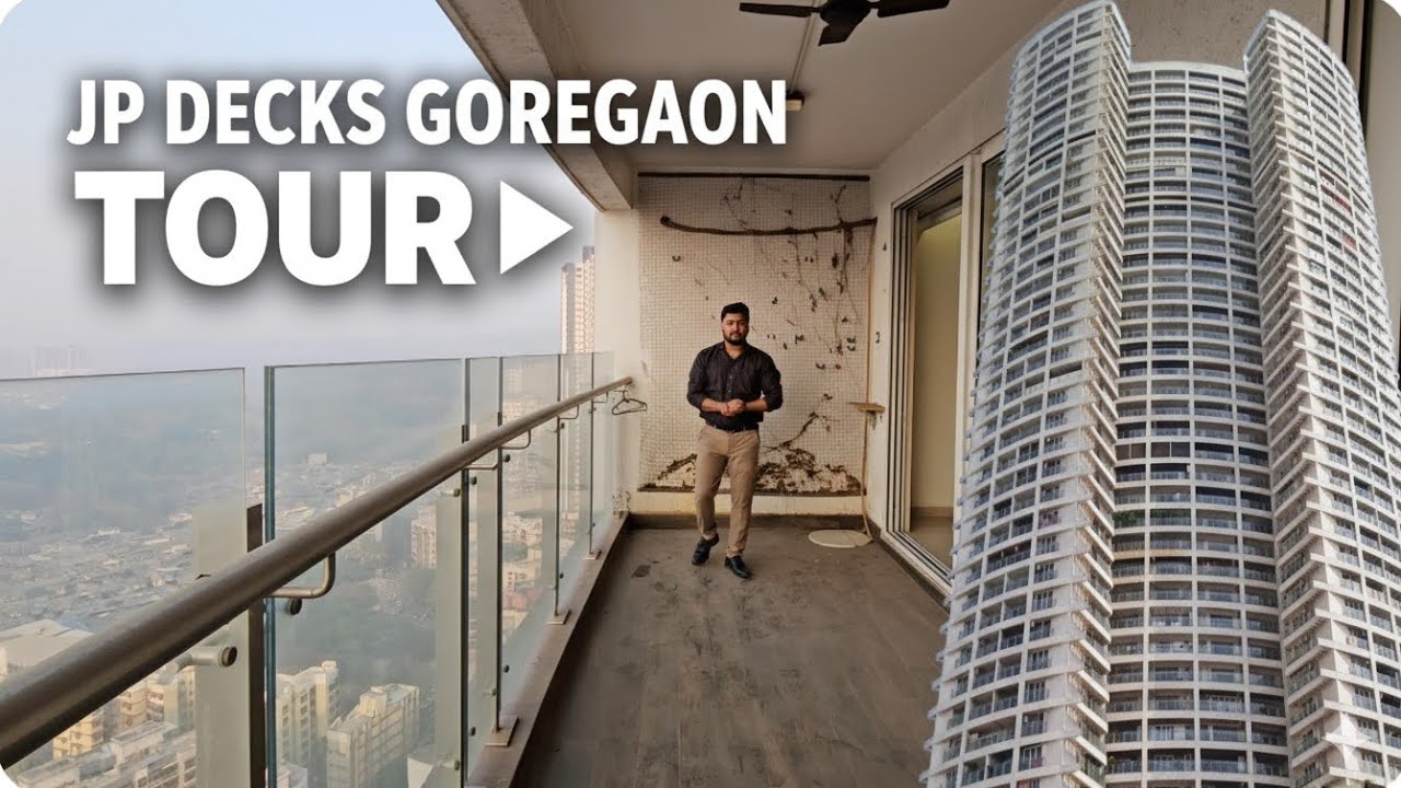 2BHK of 850 sq.ft. in JP Decks on Filmcity Road, Goregaon East, with balcony, parking, and amenities