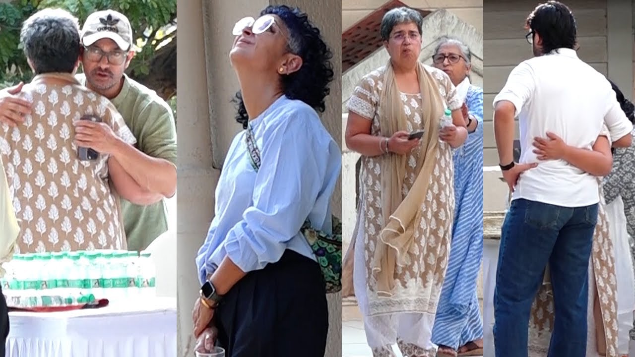 Aamir Khan ,Kiran Rao, Junaid, Ira Khan & Family Members At Reena Dutta Father Prayer Meet