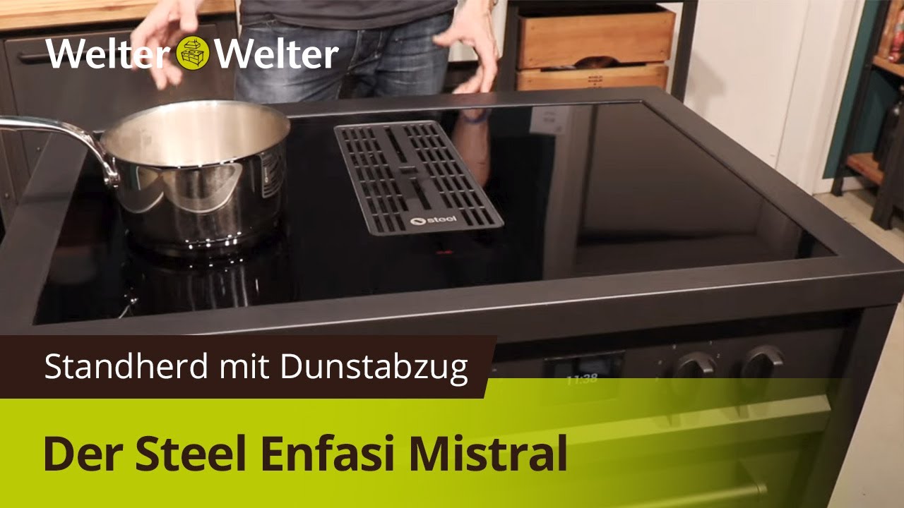 Steel Mistral - Standherd mit Muldenlüfter & Pizzabackofen