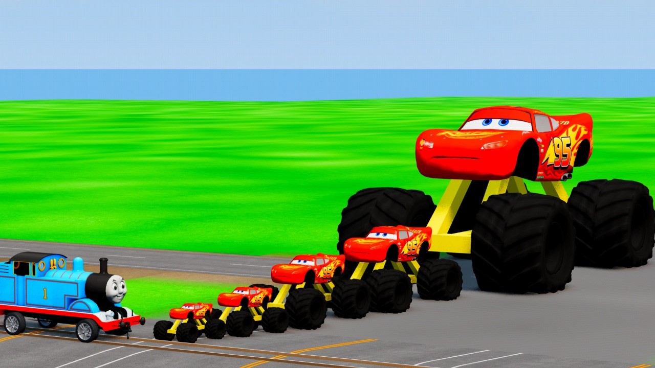 Big & Small River Scott McQueen Box Man Vs Thomas Train The Tank Engine Vs Portal_Beamng.drive