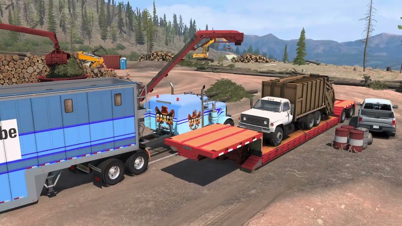 Dynamic Loading Peterbilt 359 American Truck Simulator 4K