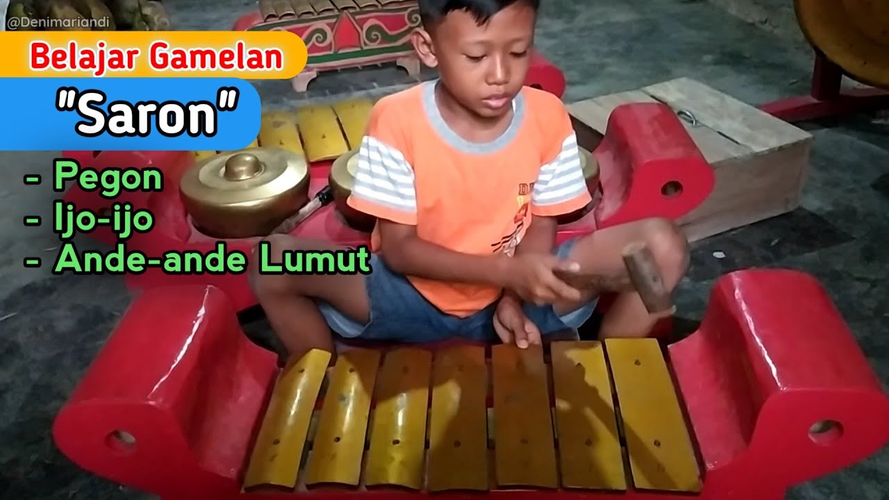 Bocah Cilik Belajar Gamelan Jawa (Saron) - Pegon,Ijo-ijo,dan Ande-ande Lumut-Belajar Gamelan Jaranan