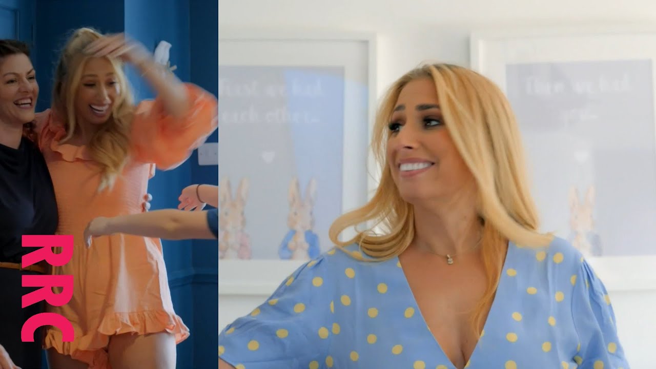 Stacey Solomon @loose shorts, legs and cleavage