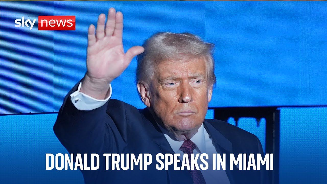 Donald Trump speaks at America Business Forum in Miami