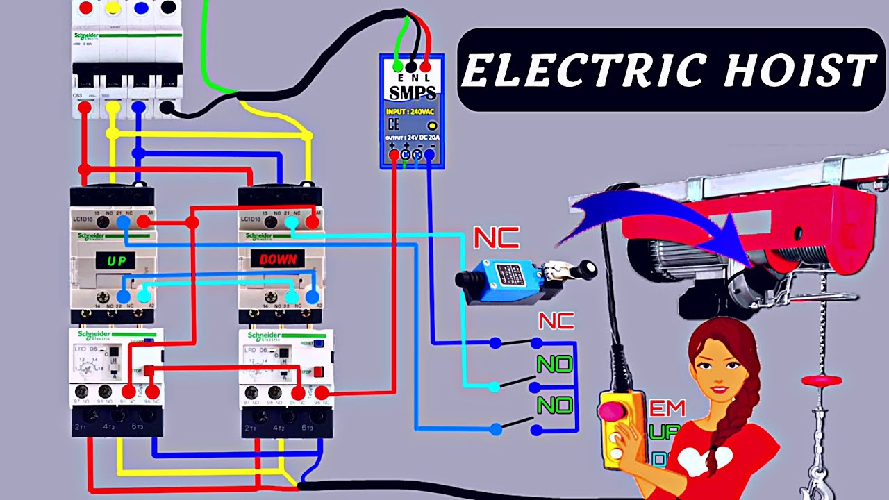 How Does an Electrical Hoist Work ? Wiring ? Hoist कैसे काम करता हैं ? @AllGyanElectrical