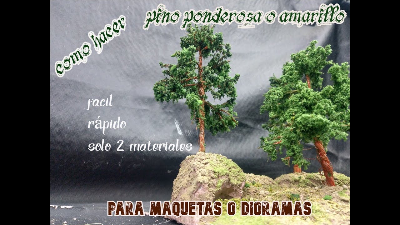 Como hacer un PINO PONDEROSA o amarillo/MAQUETAS o DIORAMAS/2021
