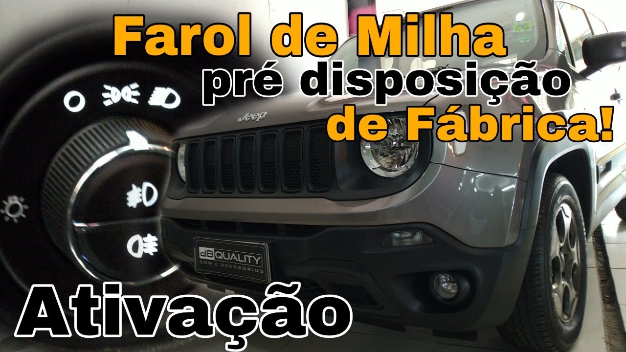 ATIVAÇÃO farol de milha JEEP RENEGADE com pré-disposição de fábrica.