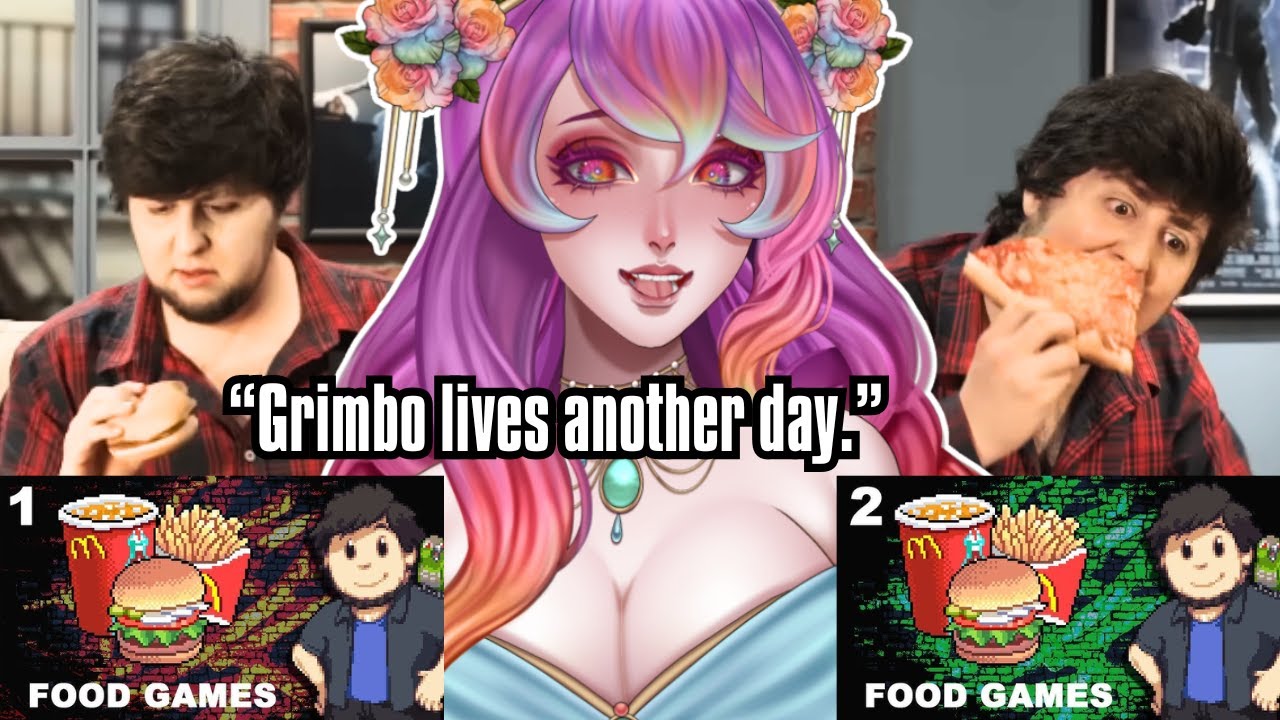GRIMBO LIVES ANOTHER DAY | Rainbow Reacts to Food Games (PART 1 and 2) by JonTron