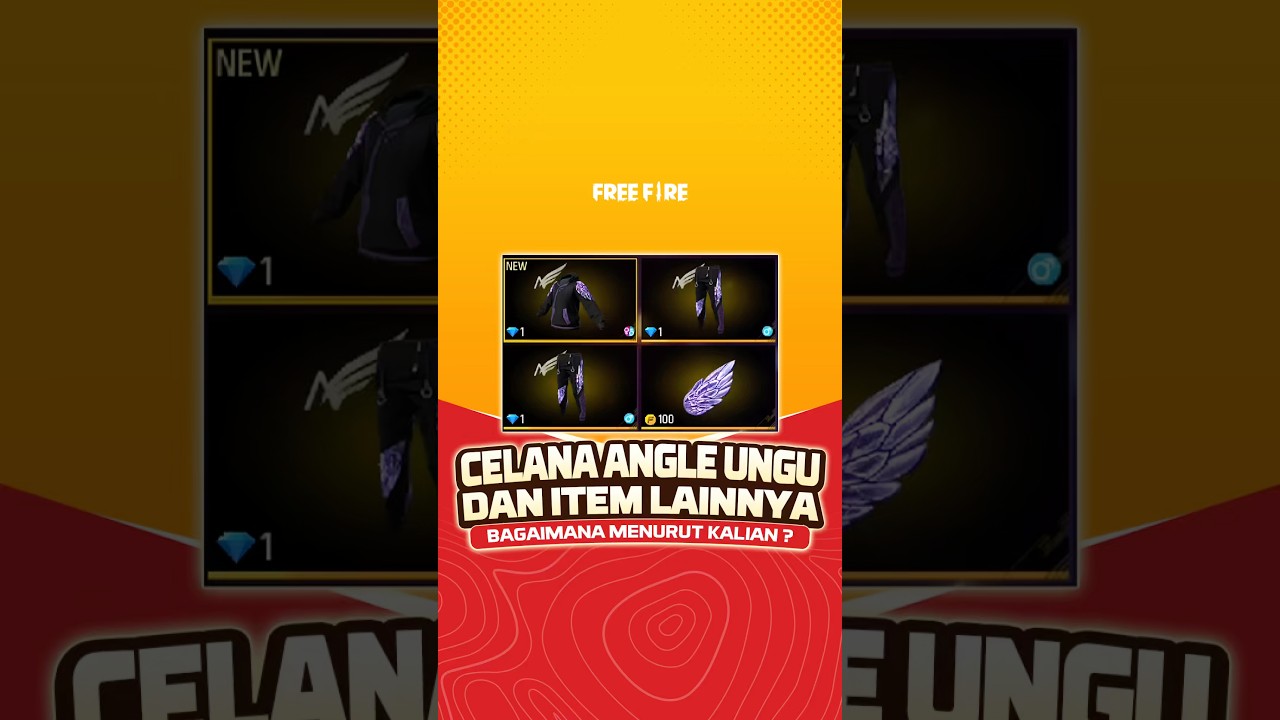 Review celana angel ungu dan item lainnya #freefire