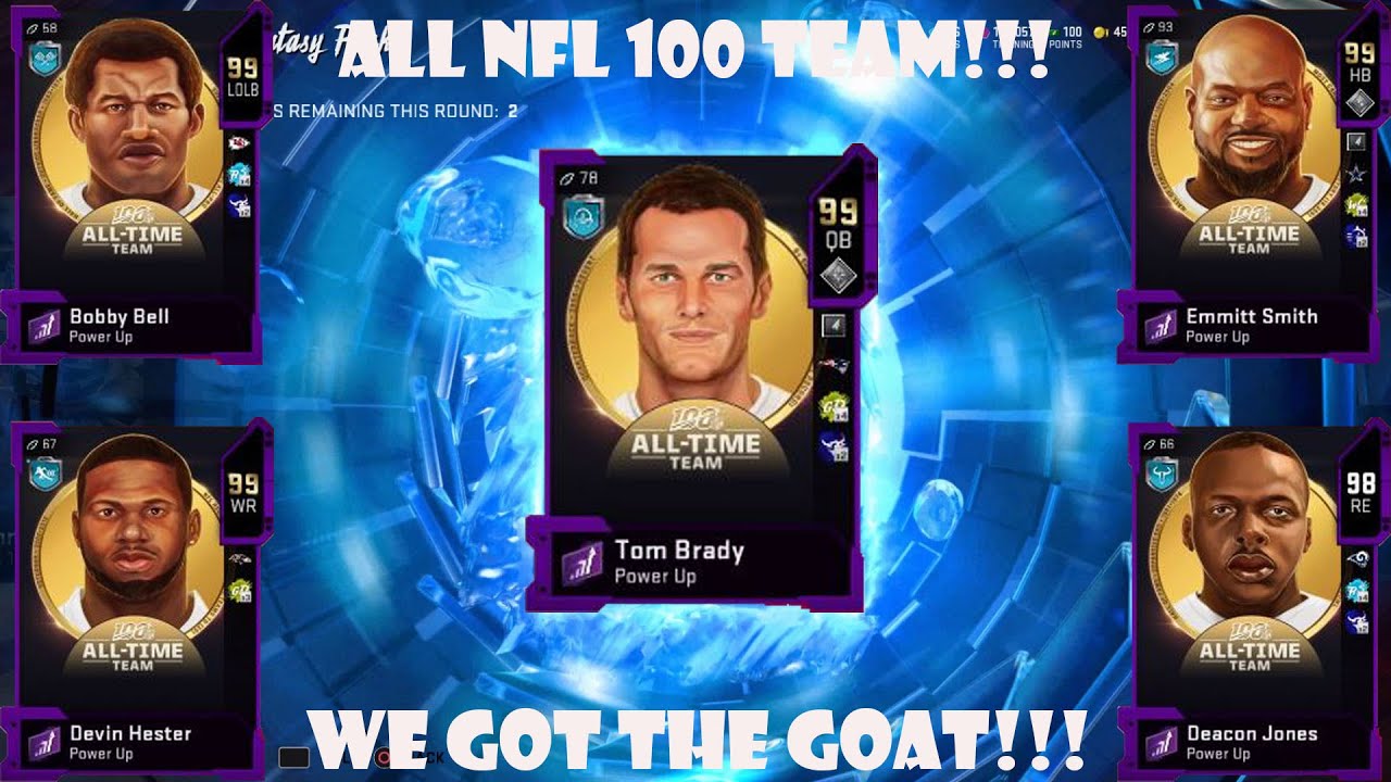 99 OVERALL TOM BRADY!! WE GOT THE GOAT!! NFL 100 THEME TEAM!! Madden 20 Ultimate Team Theme Builder!