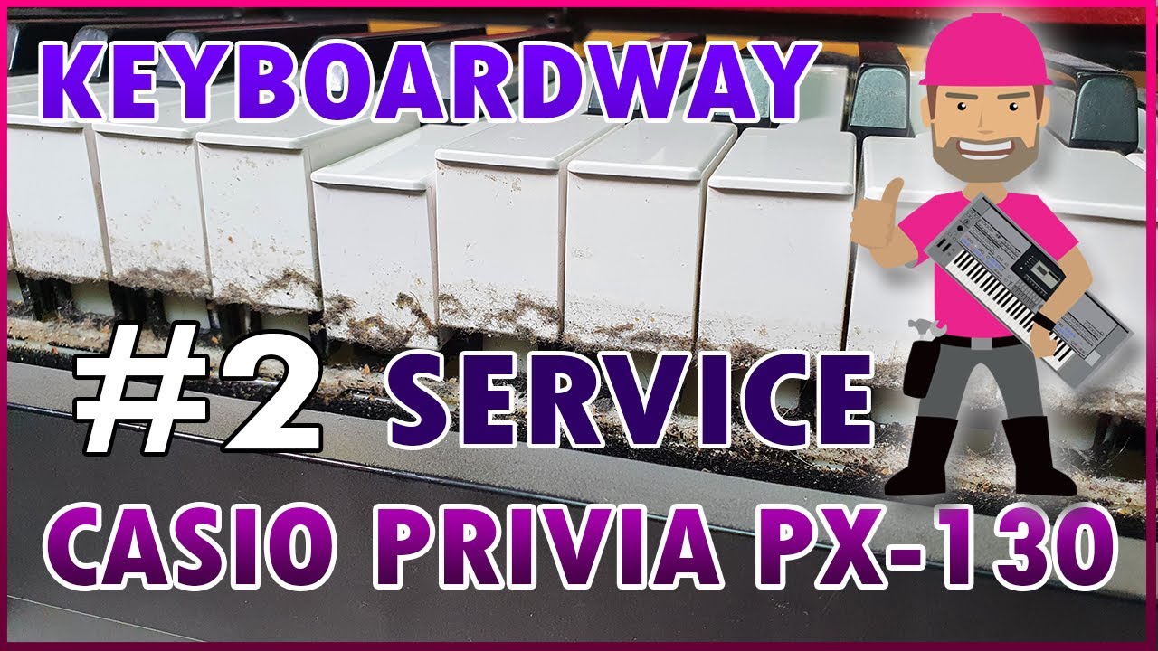 CASIO PRIVIA PX-130 - NAPRAWA USZKODZONEJ KLAWIATURY - HAMMER CAP REPAIR - KEYBOARDWAY SERVICE #2