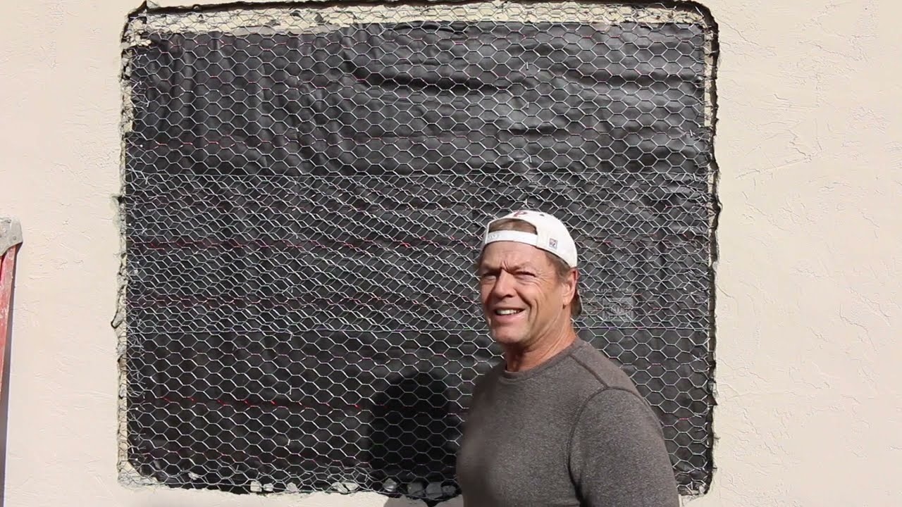 1.5 hour stucco patch where window was from Fairfield Ca.