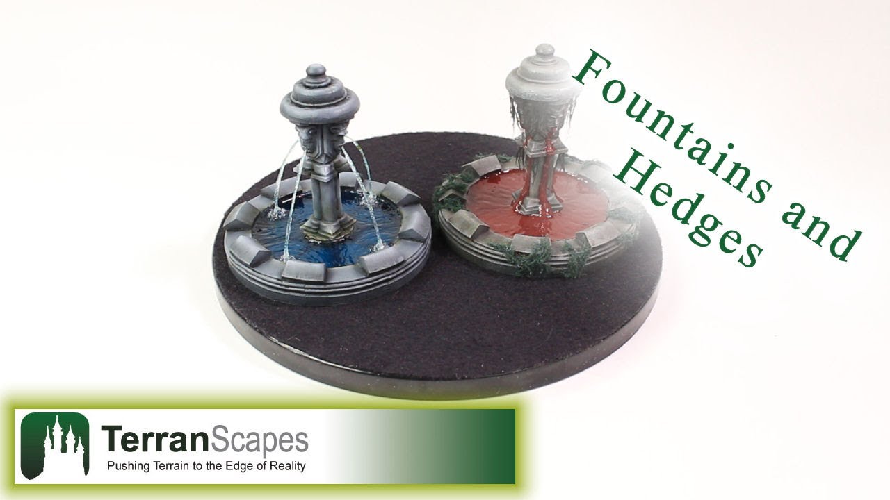 TerranScapes - New Fountains and Hedges - Wargaming Terrain