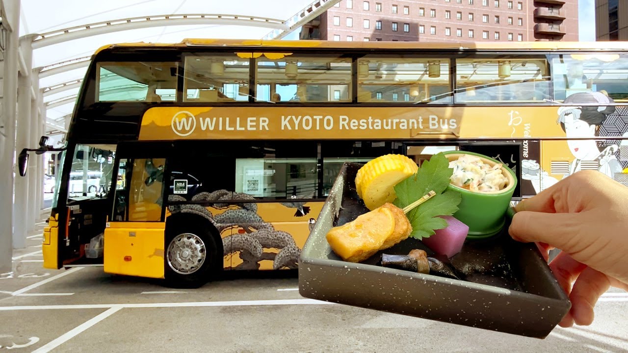 Eating on a Bus Restaurant in Japan
