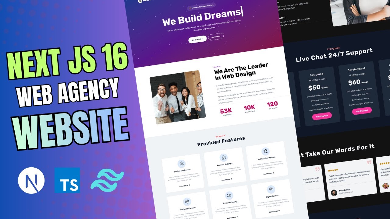 Build & Deploy a Modern Web Agency Website with Next.js 16, TypeScript & Tailwind CSS