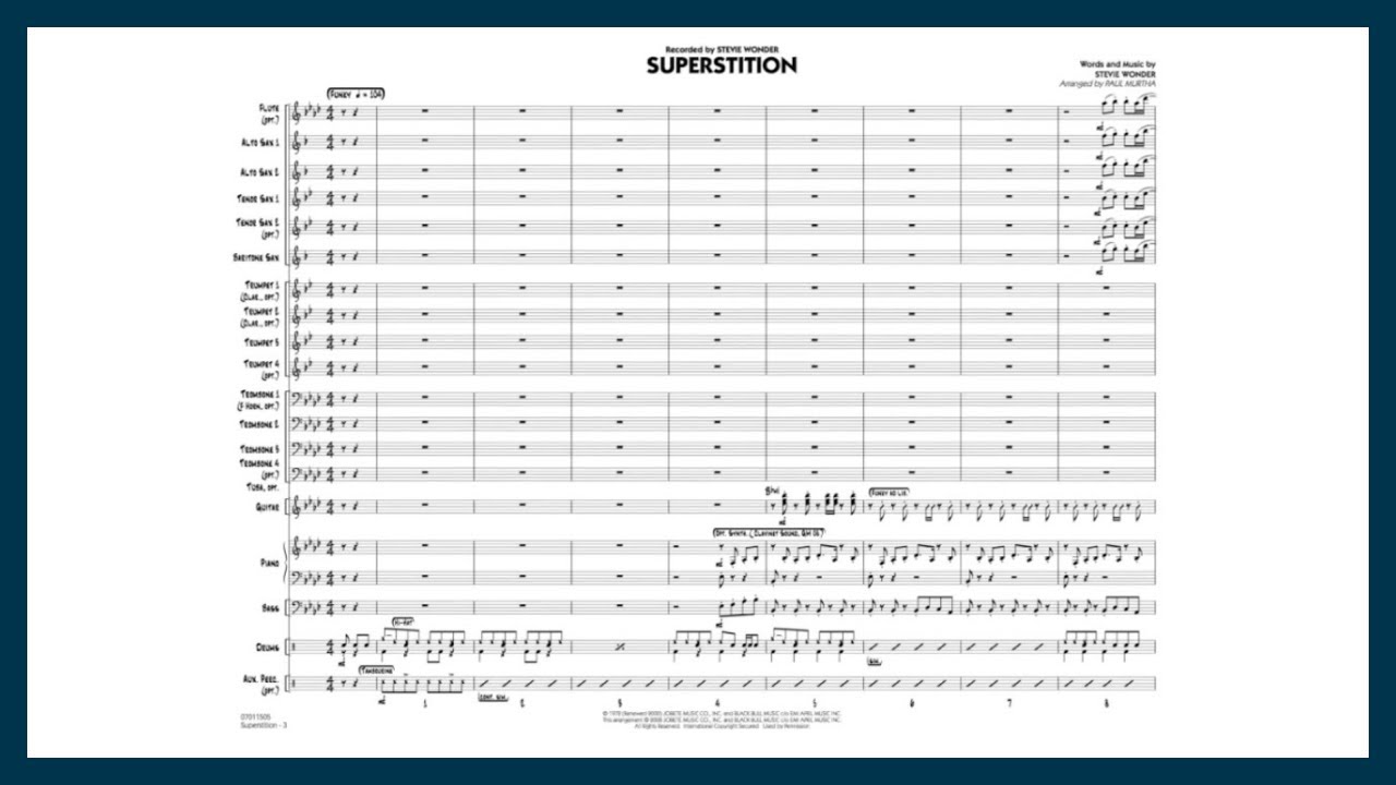 Superstition by Stevie Wonder | Arr. Paul Murtha