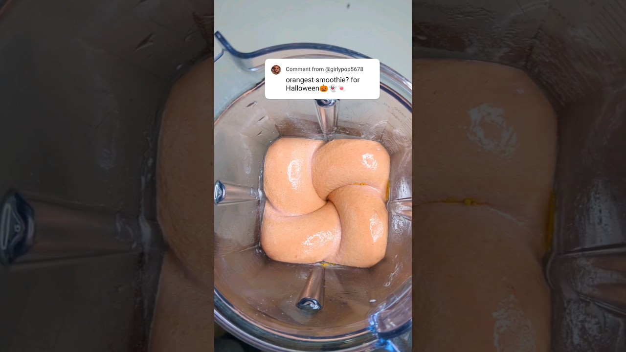 Making My Smoothie as Orange as Possible for Halloween 🎃🧡 #halloweenwithshorts