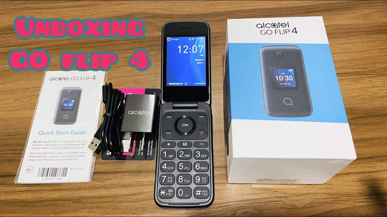 UNBOXING ALCATEL GO FLIP 4 FLIP PHONE & SIMPLE SET-UP TUTORIAL