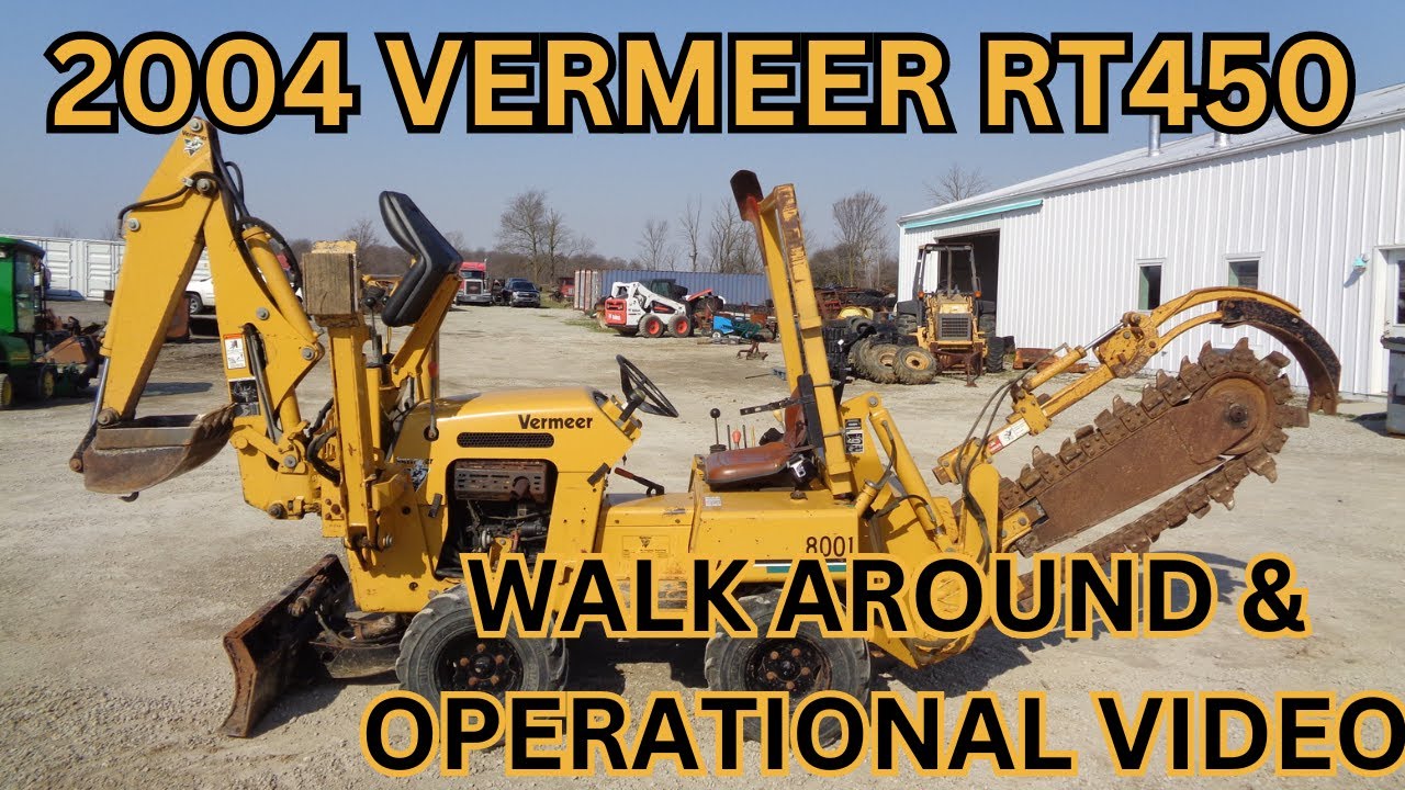 2004 Vermeer RT450 Trencher Walk Around & Operational Video