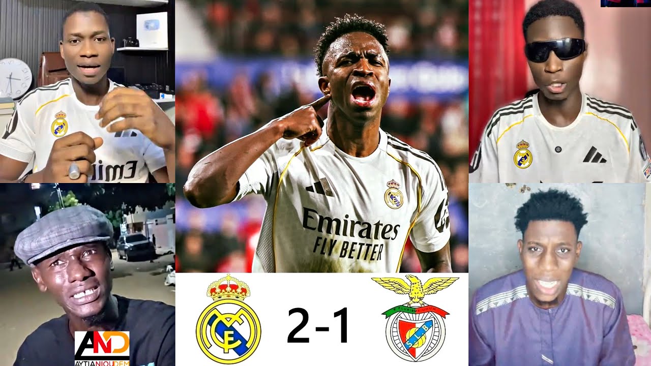 🚨 Le Real Madrid s'impose 2-1 face à Benfica avec un but de Vinicius et se QUALIFIE pour les 8èmes🤍🥳