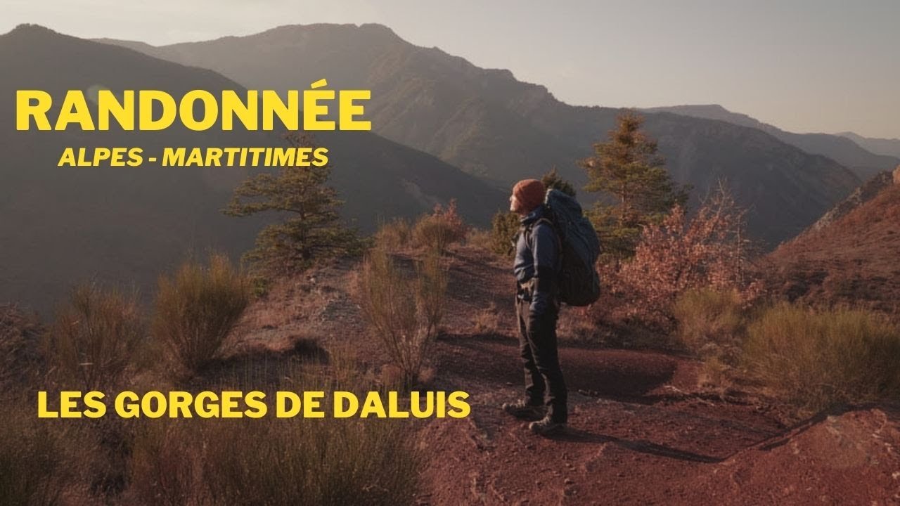 Randonnée en montagne au coeur des Gorges de Daluis dans les Alpes-Maritimes, proche du Mercantour.