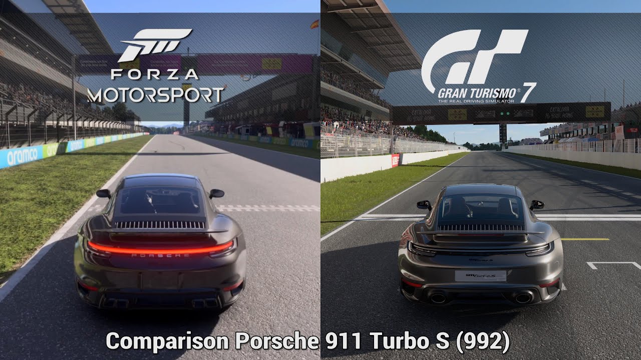 Gran Turismo 7 Vs Forza Motorsport: Porsche 911 Turbo S 992 - Comparison Side by side [PS5/XSX]