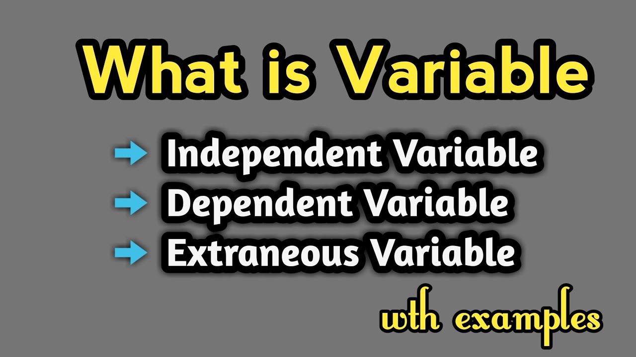 Variables | Dependent and Independent Variable | Extraneous Variables | Malayalam |