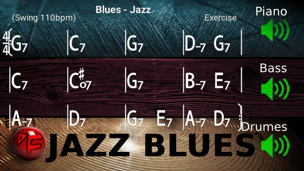 Jazz Blues in G - Jazz Backing Track / Play-along (110bpm)