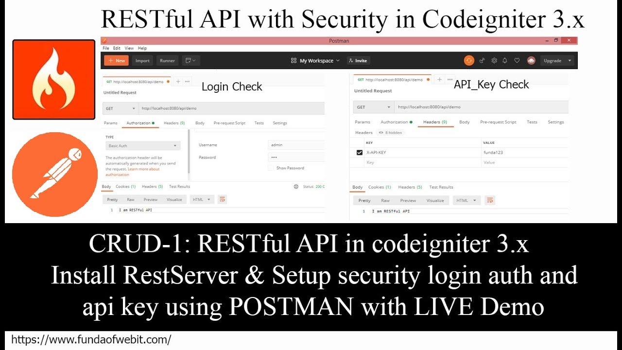 CRUD-1: RESTful API в codeigniter 3.x Установка и настройка безопасного входа, аутентификации и к...
