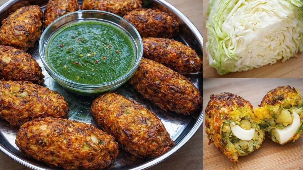 দুর্দান্ত স্বাদে বাঁধাকপির চপ রেসিপি ⁉️ Crispy Cabbage Snacks❗ Egg Cabbage Cutlet Recipe in Bengali 