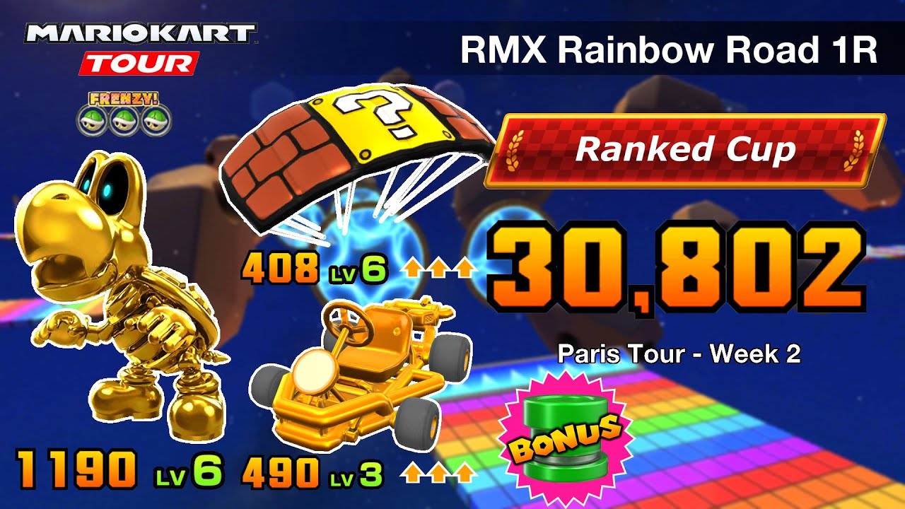 Nonstop Combo on RMX Rainbow Road 1R | Ranked Cup | Mario Kart Tour