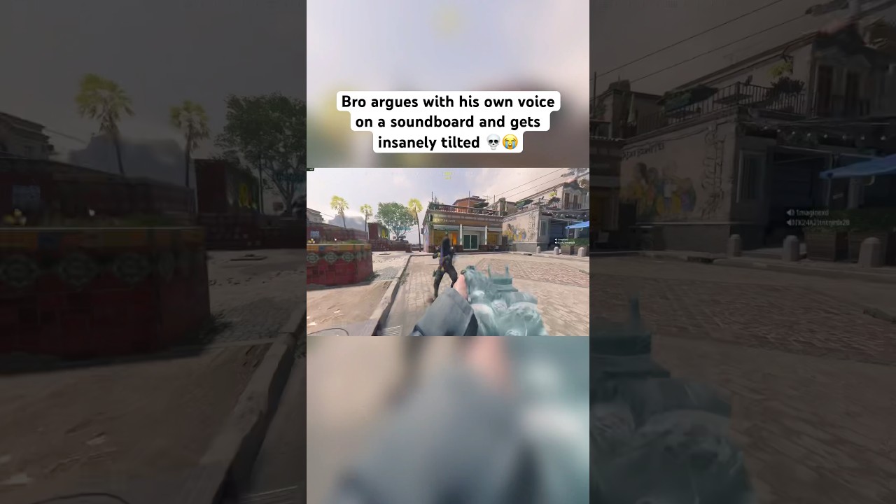Bro goes insane arguing with his own voice😭💀 #cod