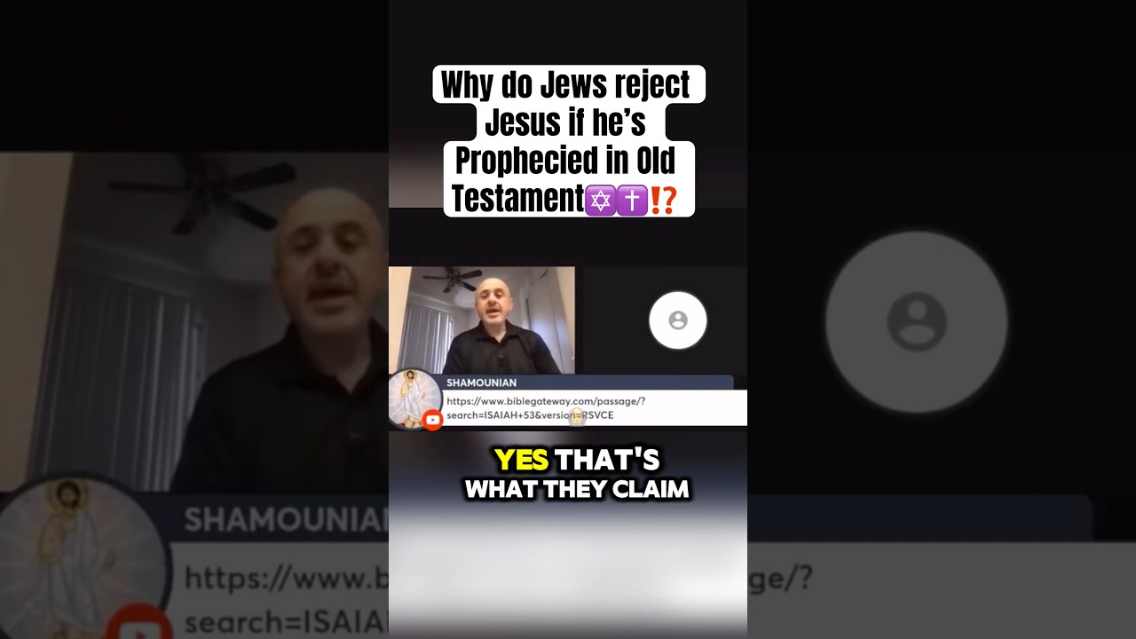 Why do Jews Reject Jesus when he&rsquo;s Prophesied in Bible?🤔✝️ #Jesus #christian #samshamoun