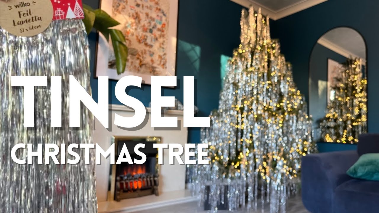 Christmas Tree Decorating with Lametta Tinsel - inspired by Pinterest