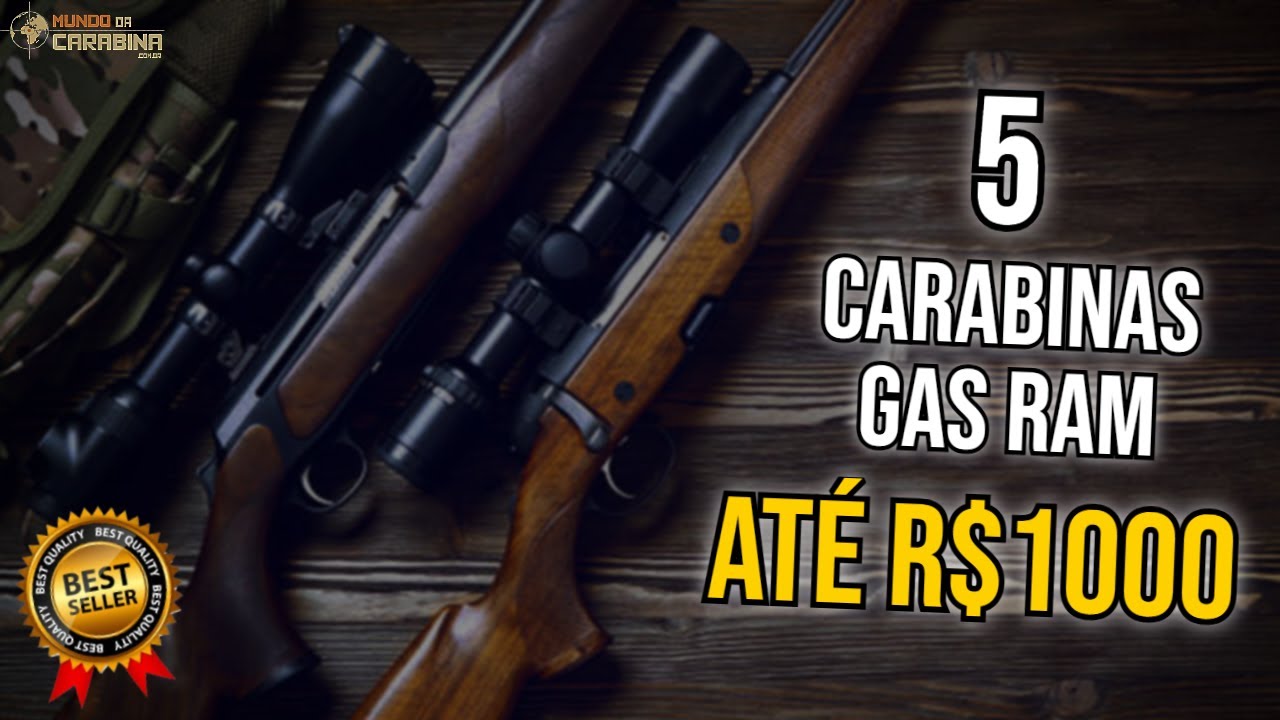 5 CARABINAS GAS RAM 5,5mm ATÉ 1000 REAIS