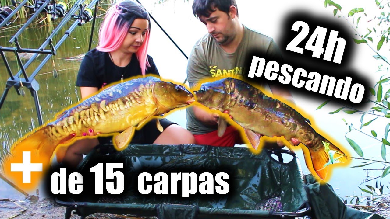 CARP FISHING PESCA de CARPAS a fondo (24 horas pescando carpas) CEBOS y consejos de PESCA