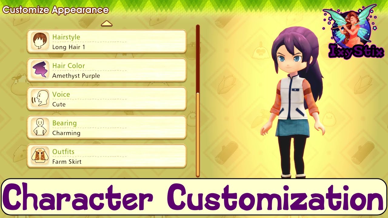 Character Customization Options for Story of Seasons: Pioneers of Olive Town (SOS: POT)
