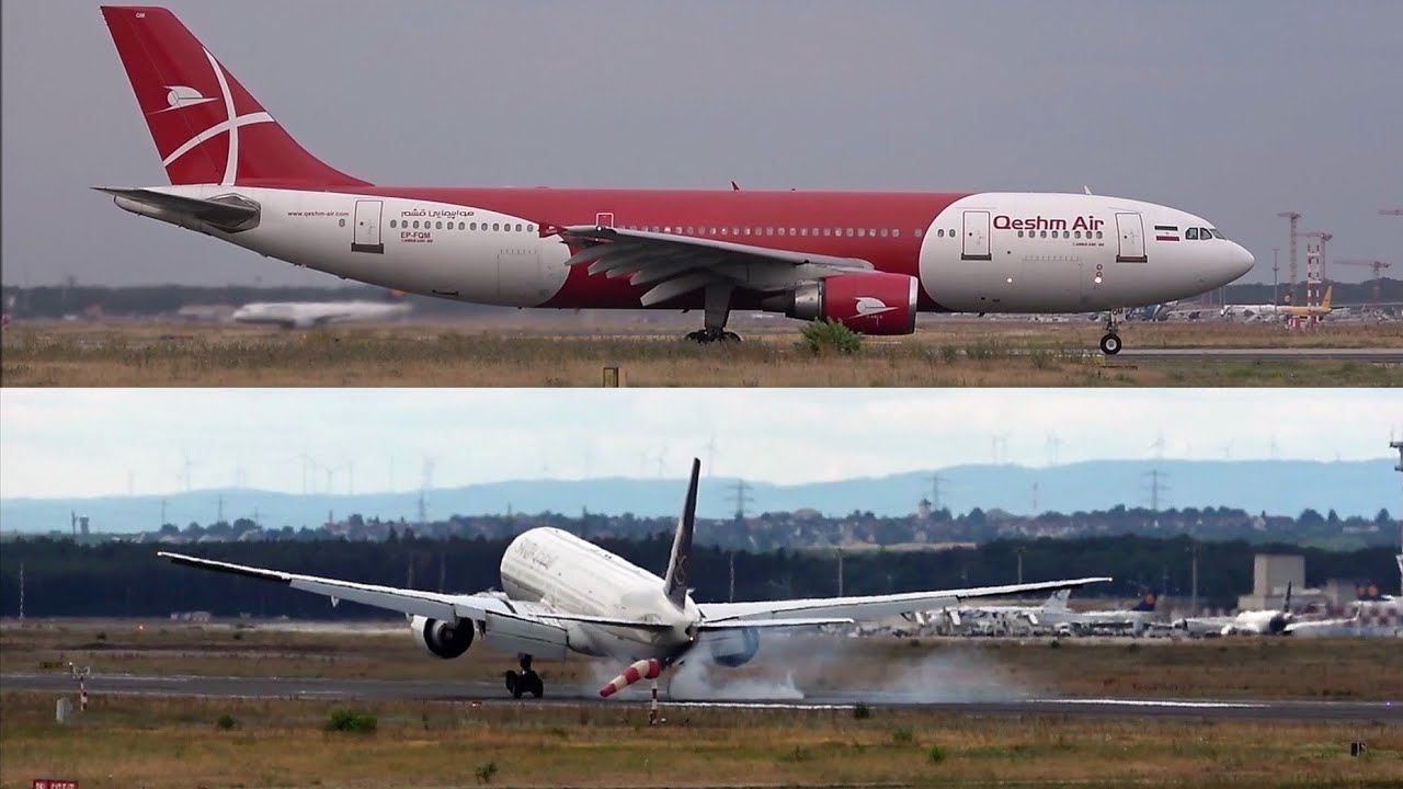 FRANKFURT Airport Planespotting 2019 with Saudia 777 TOUCH AND GO and Qeshm Air A300