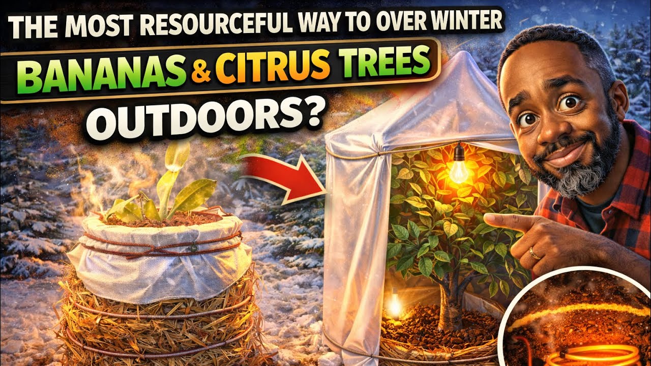 The Most Resourceful Way to Over Winter Bananas and Citrus Trees Outdoors? (For Cold Climates)