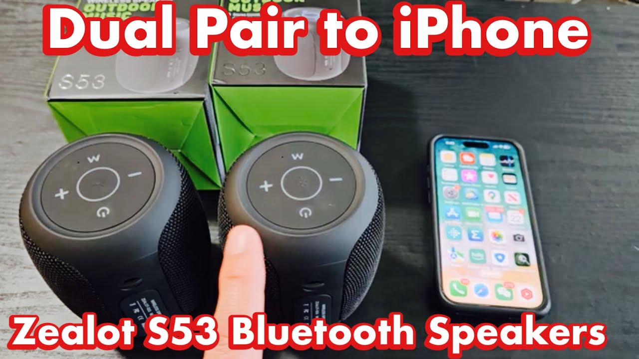 Bluetooth-динамик Zealot S53: как подключить два динамика к iPhone