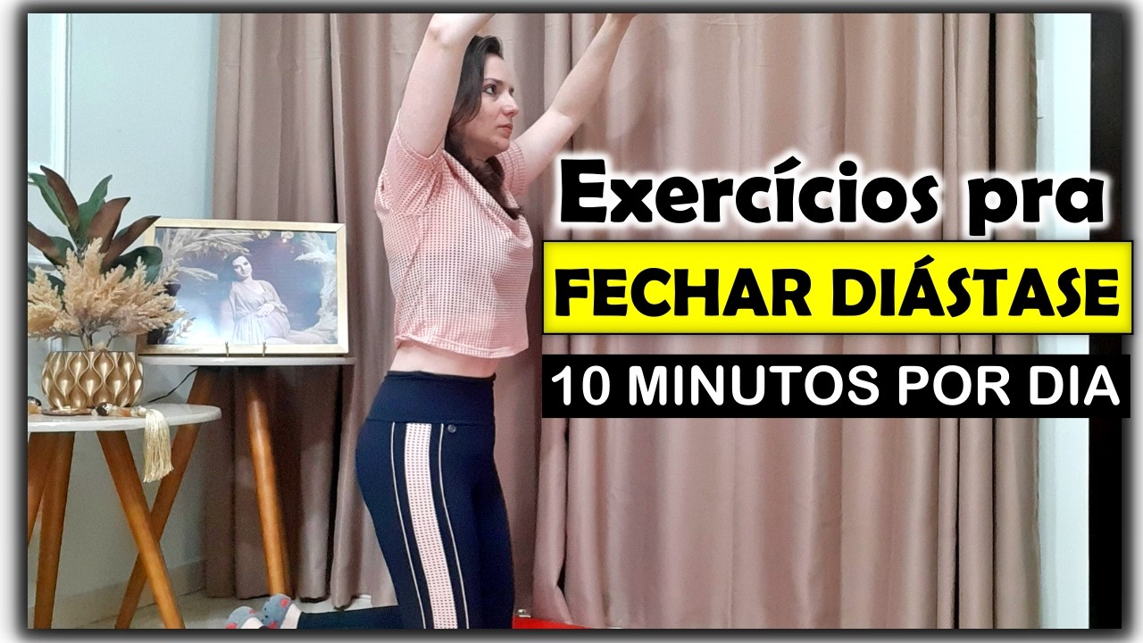Meu TREINO DE 10 MINUTOS EM CASA pra FECHAR DIÁSTASE de 4 cm após GESTAÇÃO!